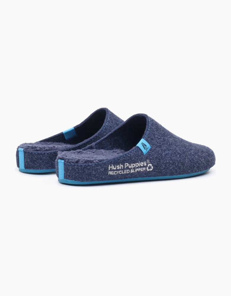 Hush Puppies The Good Polyester Men's Navy Blue Slippers