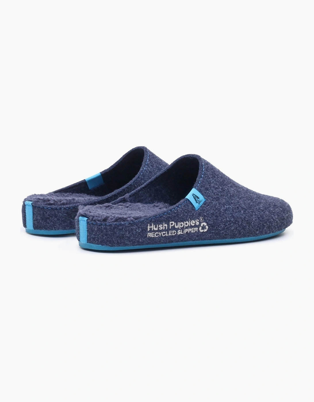 Hush Puppies The Good Polyester Men's Navy Blue Slippers