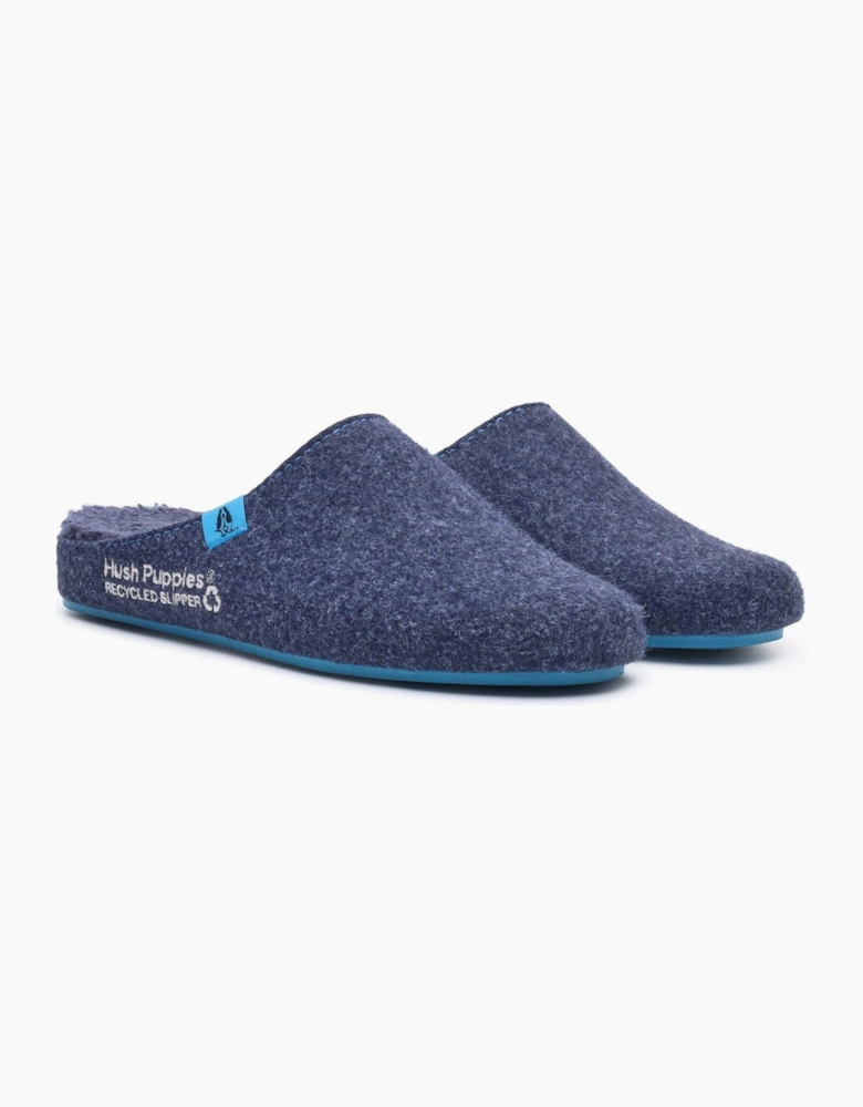 Hush Puppies The Good Polyester Men's Navy Blue Slippers