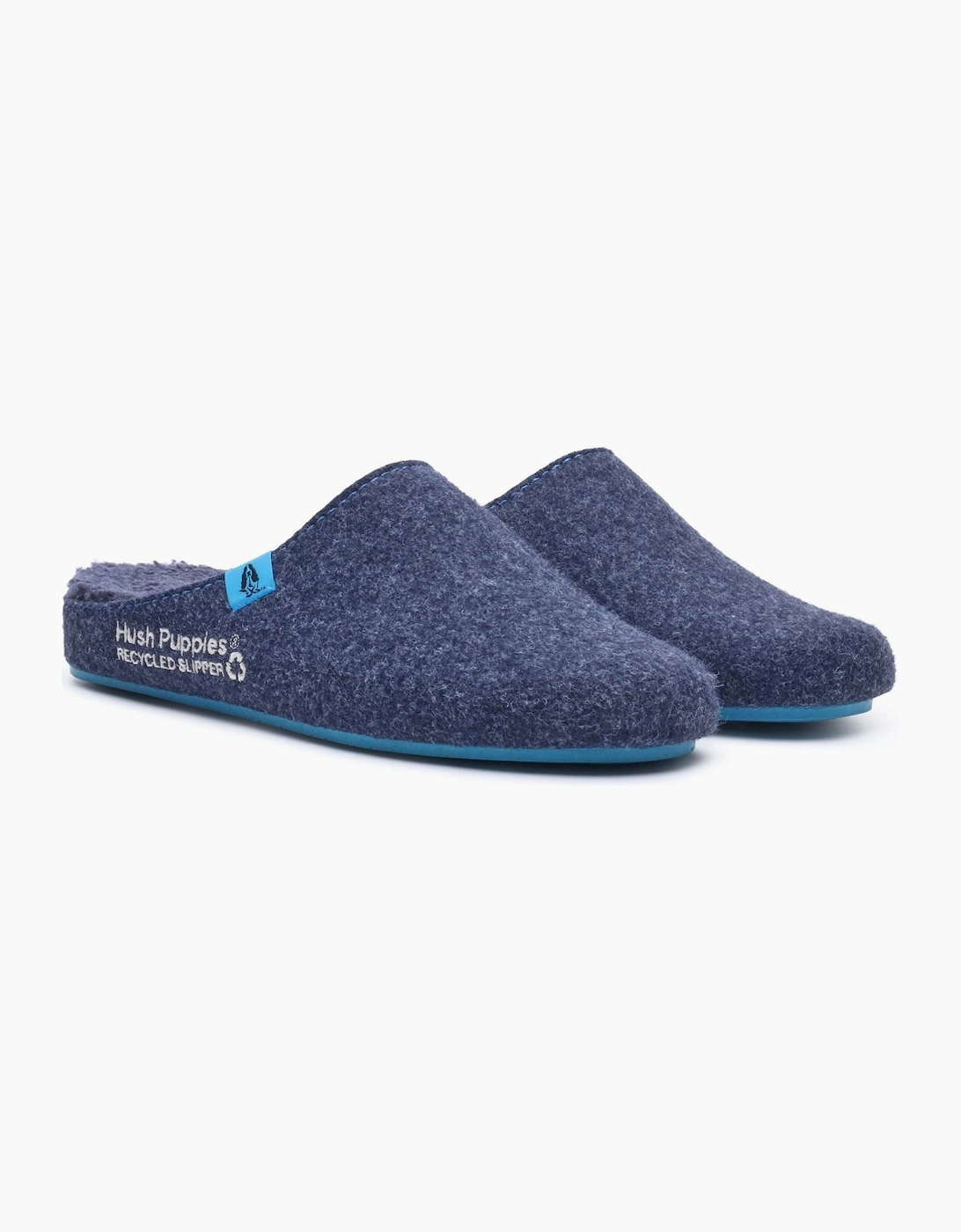 Hush Puppies The Good Polyester Men's Navy Blue Slippers