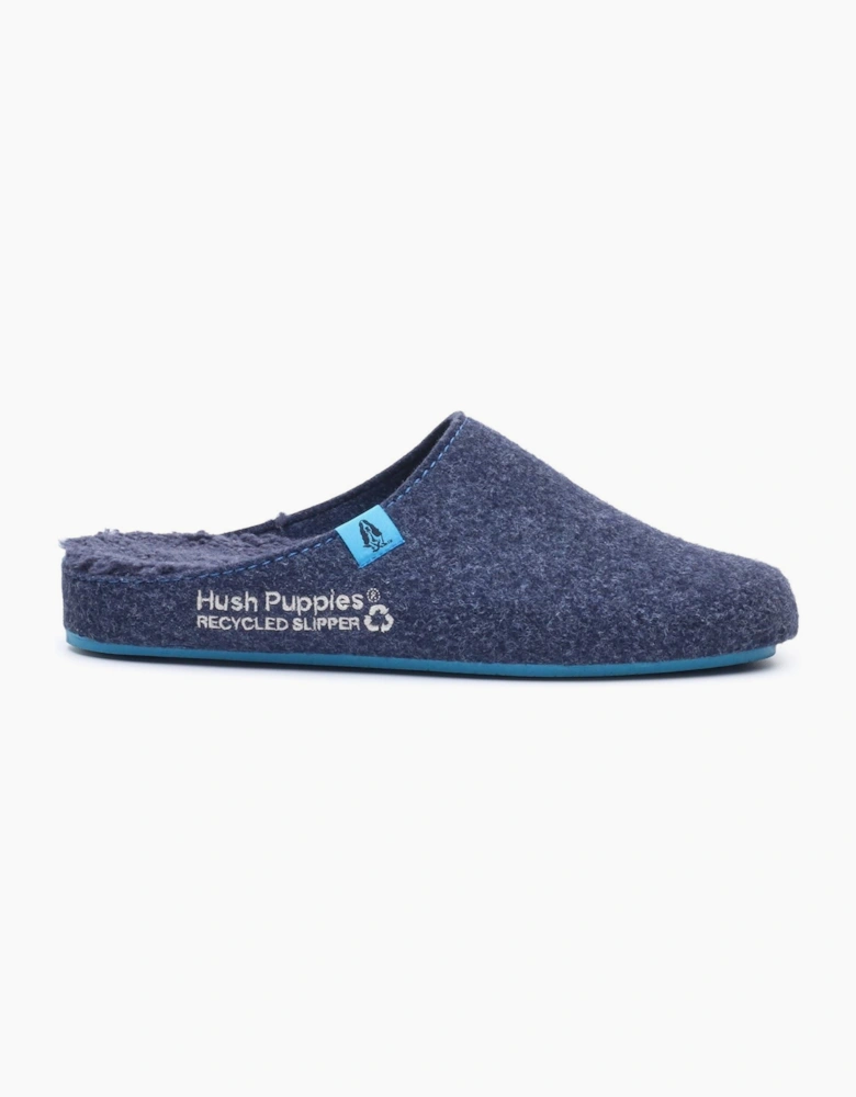 Hush Puppies The Good Polyester Men's Navy Blue Slippers