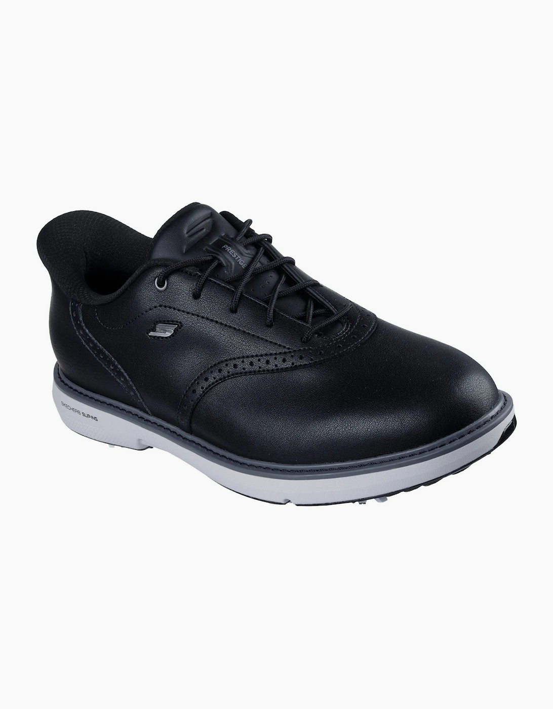 Skechers GO Golf Prestige Leather Men's BLACK Golf Shoes, 7 of 6