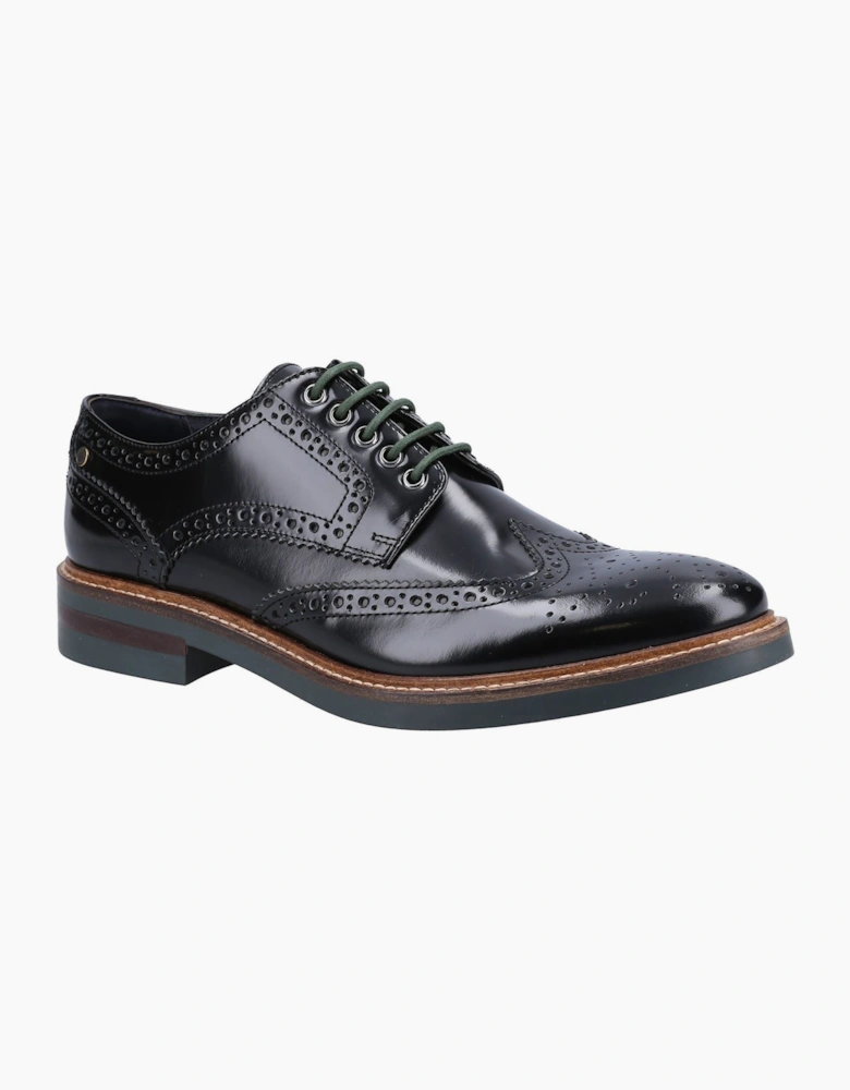Base London Woburn Excel Leather Men's Black Brogues Shoes