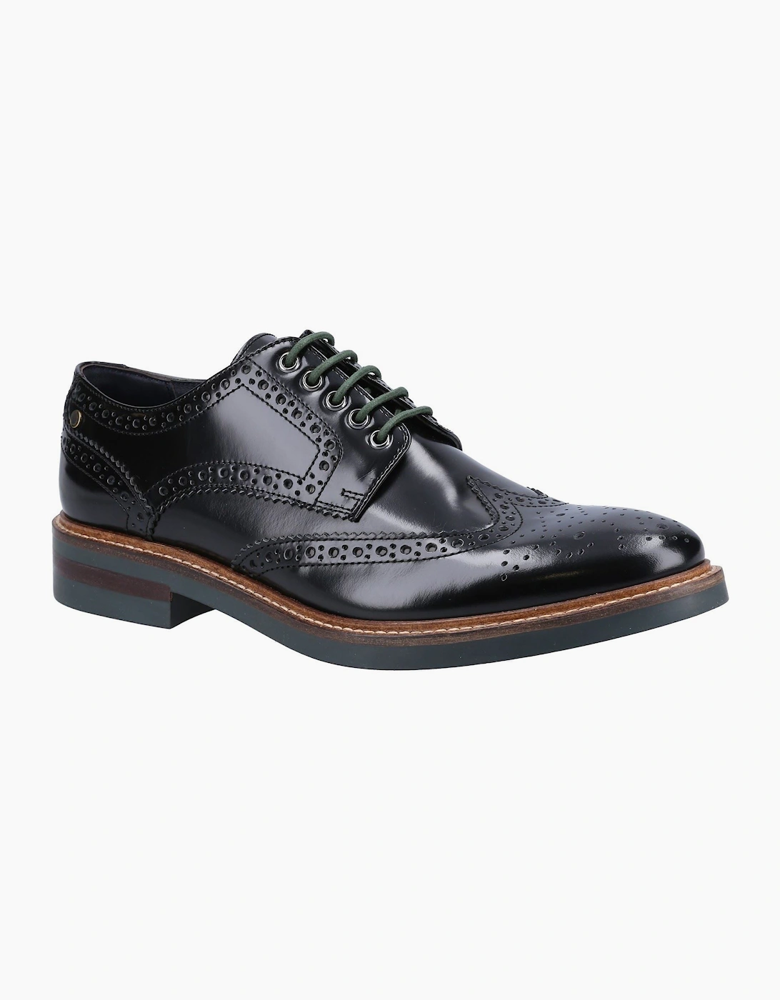 Base London Woburn Excel Leather Men's Black Brogues Shoes