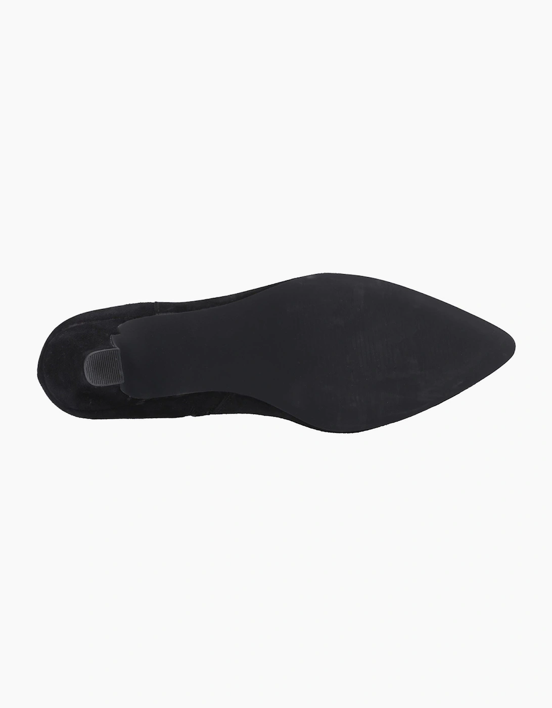Hush Puppies Nahla Heel Leather Women's Black Heeled Ankle Boots