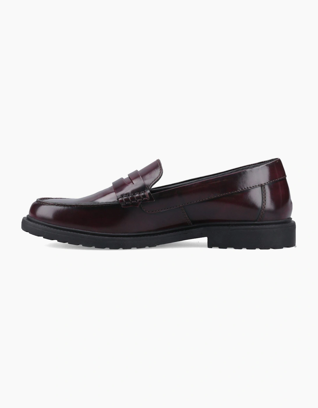 Hush Puppies Verity Slip On Leather Women's Plum Loafers