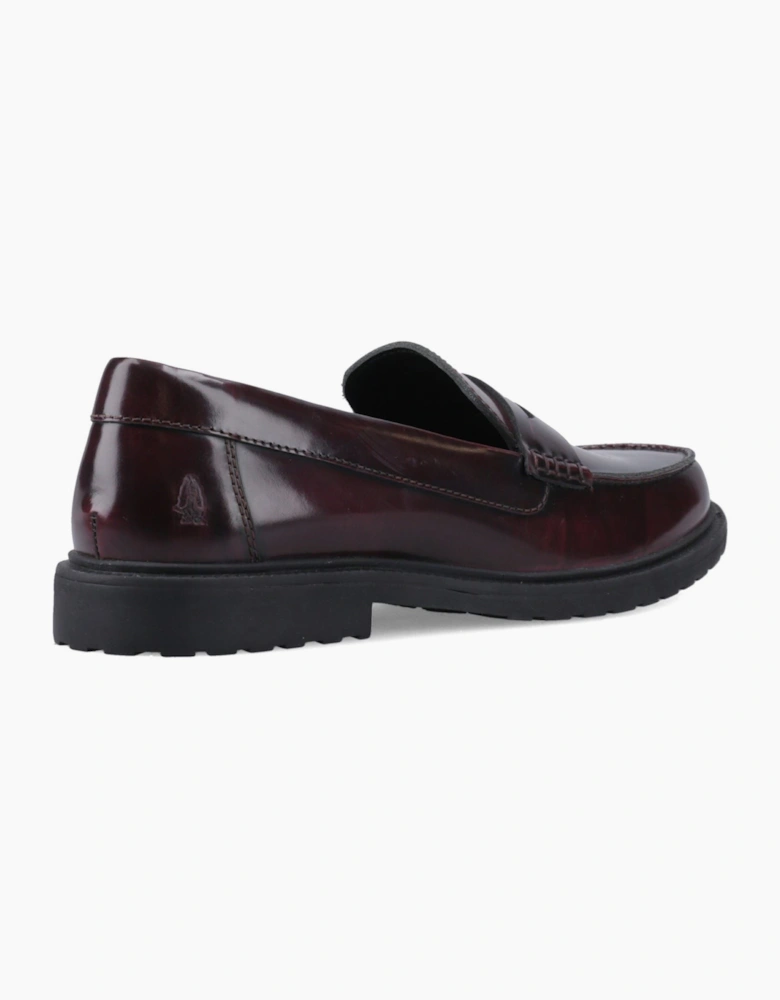 Hush Puppies Verity Slip On Leather Women's Plum Loafers
