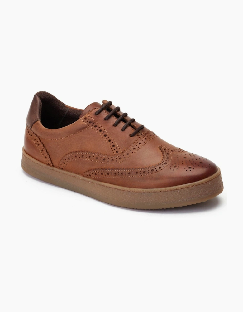 Base London Christo Leather Men's Tan Lace-Up Shoes