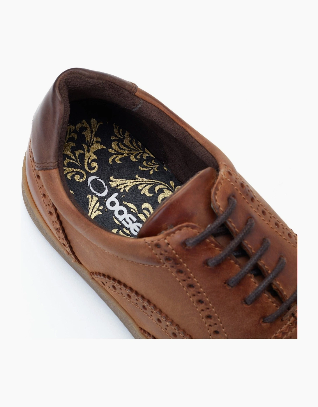 Base London Christo Leather Men's Tan Lace-Up Shoes