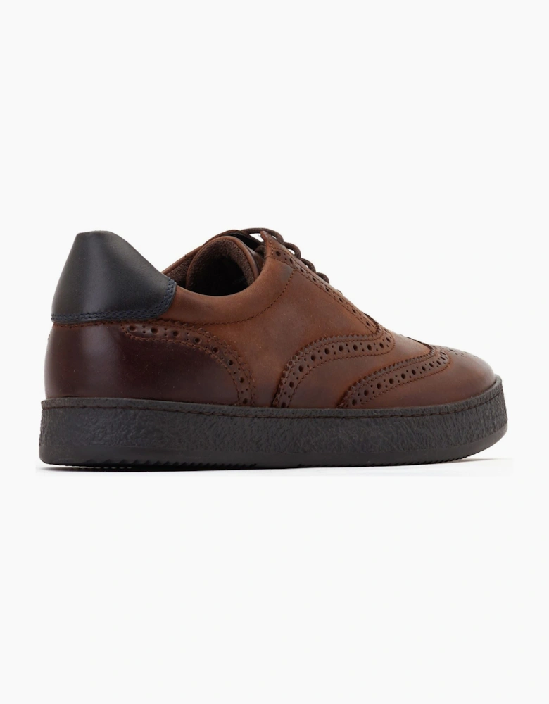 Base London Christo Leather Men's Brown Lace-Up Shoes