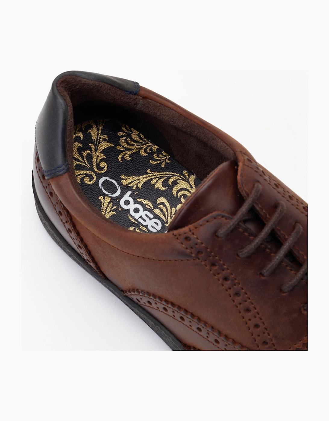 Base London Christo Leather Men's Brown Lace-Up Shoes