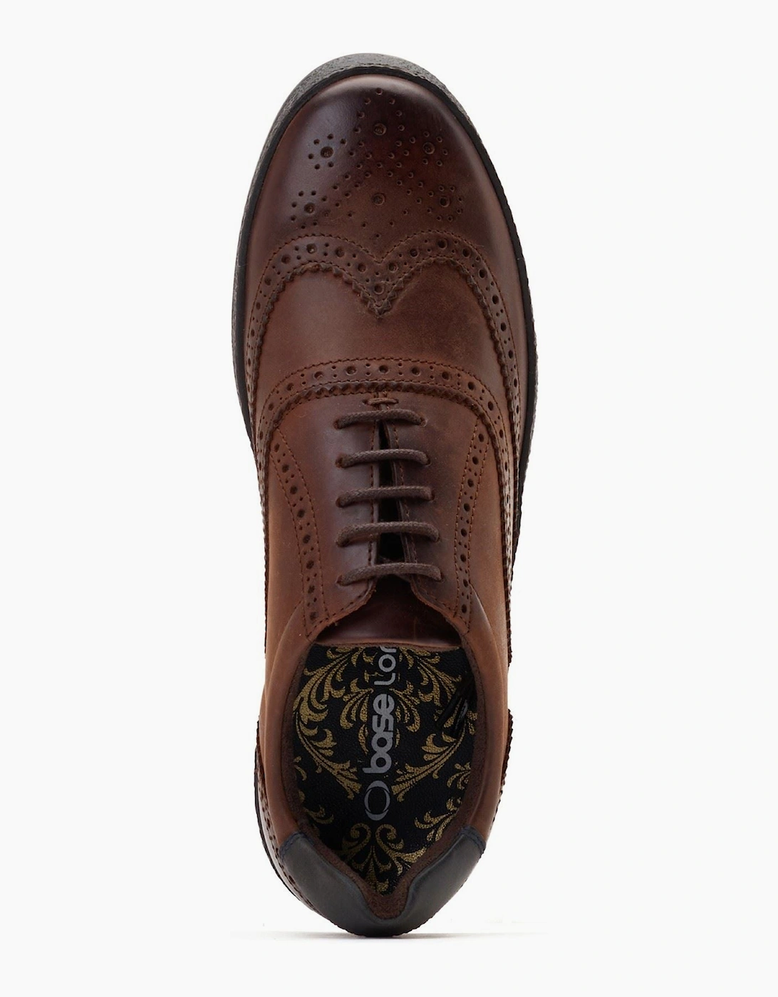 Base London Christo Leather Men's Brown Lace-Up Shoes