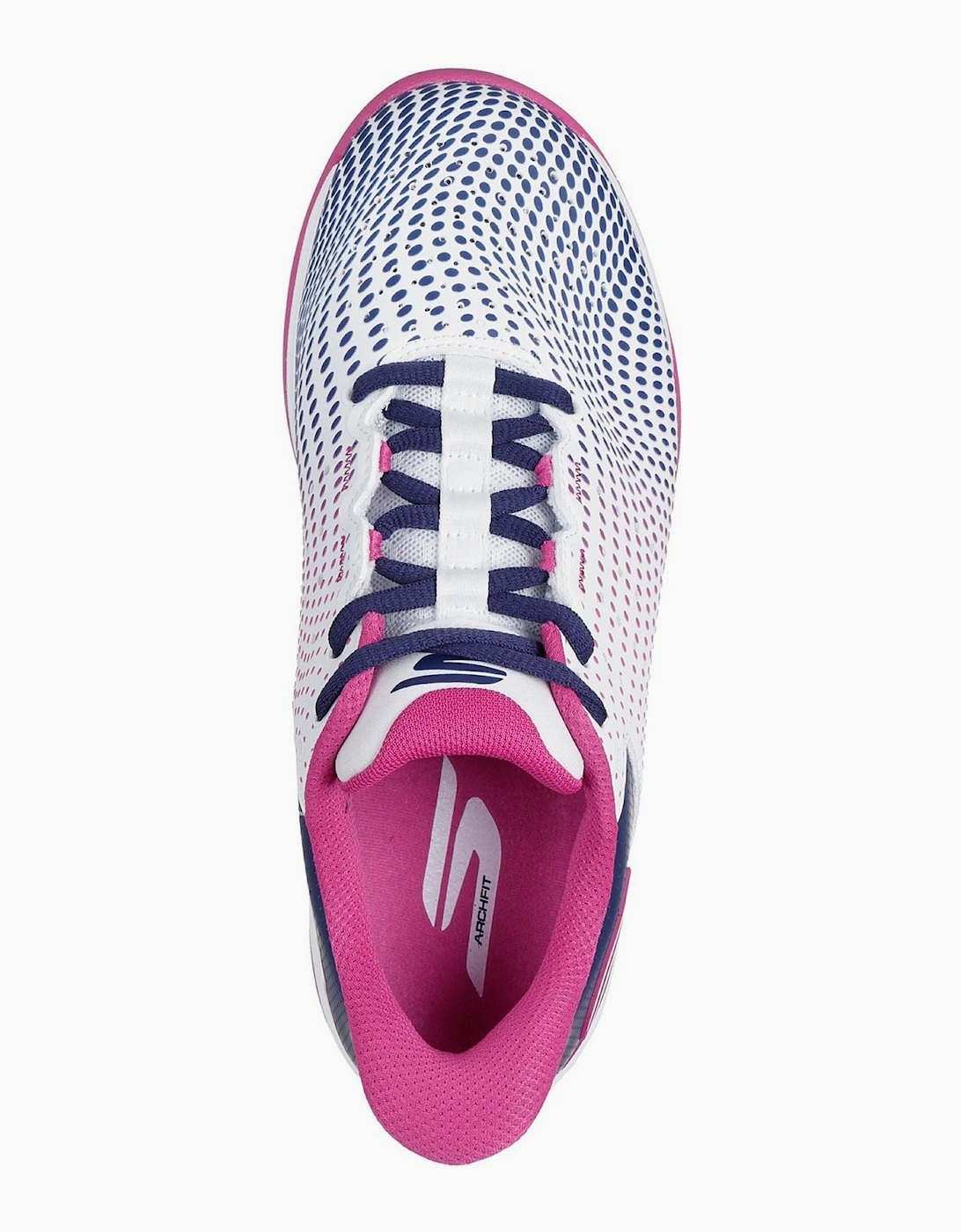 Skechers Slip-ins Relaxed Fit Viper Court Reload Womens White/Navy/Pink Trainers