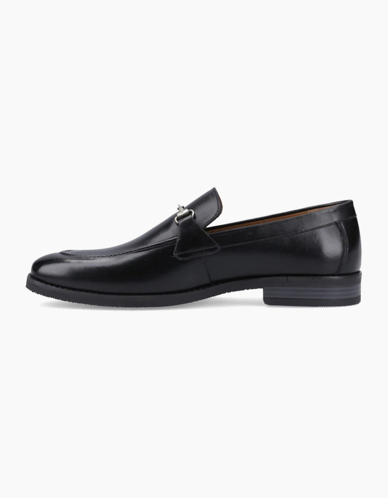 Hush Puppies Moses Leather Men's Black Loafers