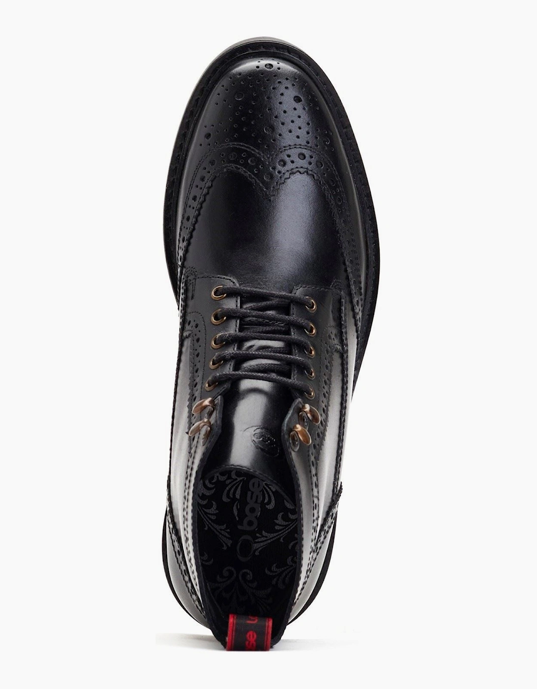 Base London Dealer Leather Men's Black Ankle Boots