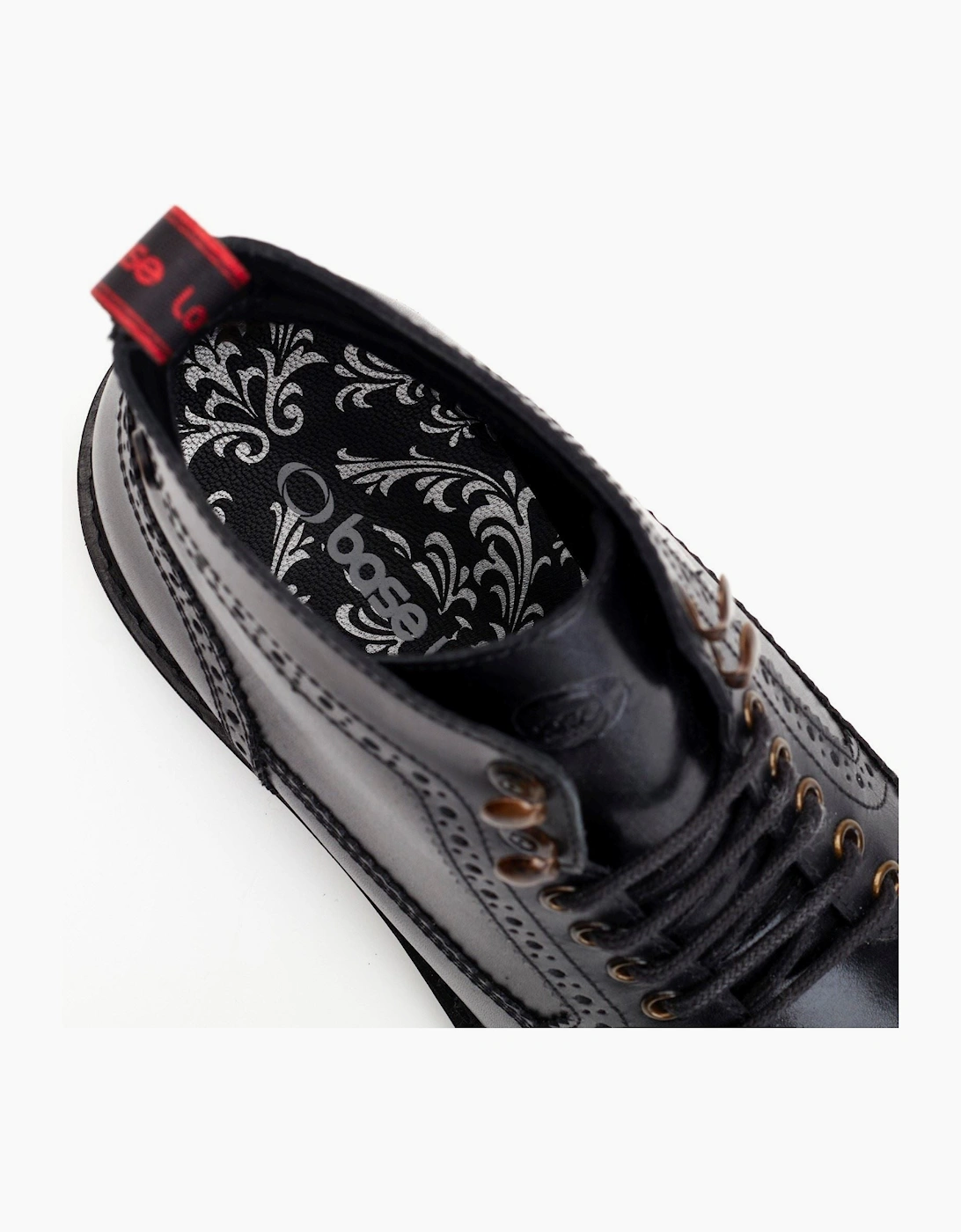 Base London Dealer Leather Men's Black Ankle Boots