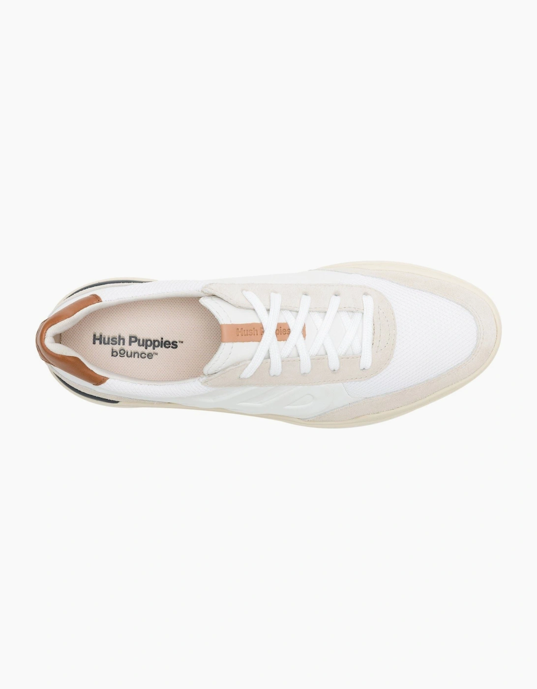 Hush Puppies Wes HP Sneaker Suede Men's White Trainers