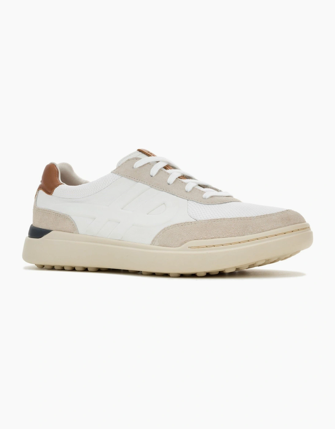 Hush Puppies Wes HP Sneaker Suede Men's White Trainers, 7 of 6