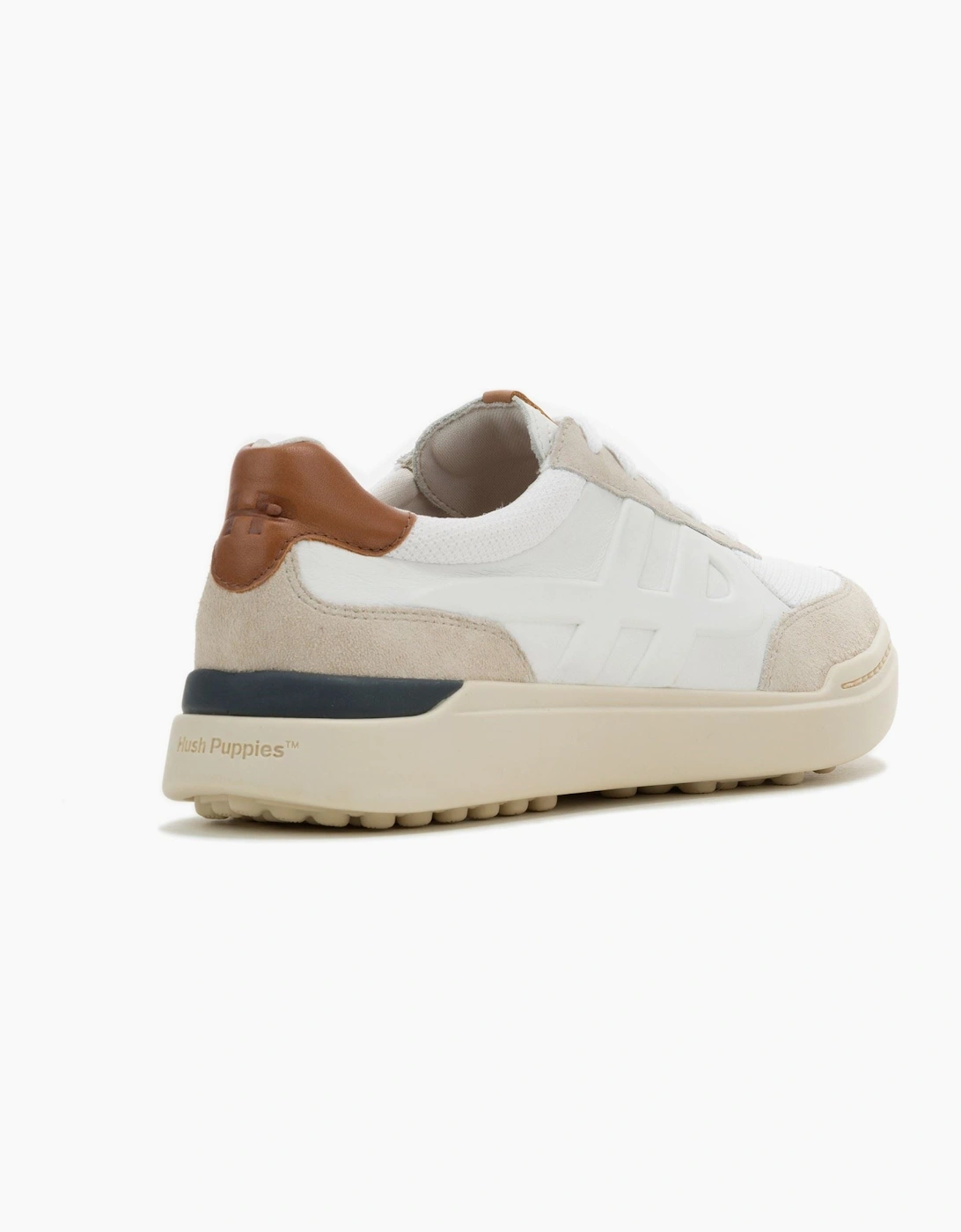 Hush Puppies Wes HP Sneaker Suede Men's White Trainers