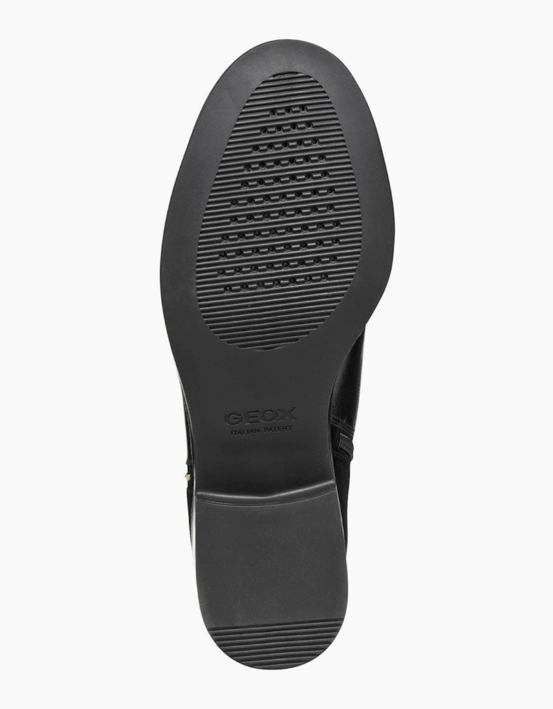 Geox D Camexia Leather Women's Black Boots