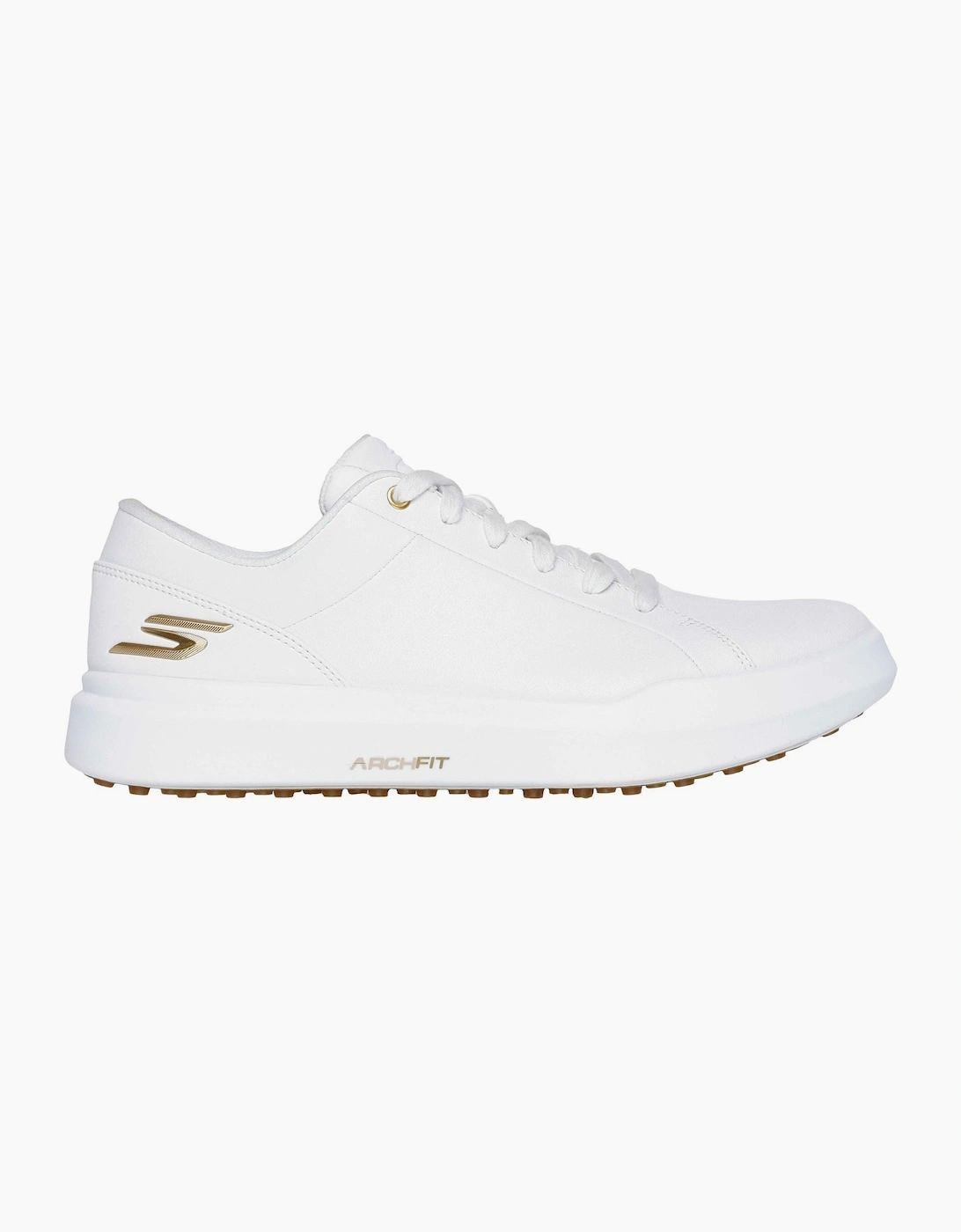 Skechers GO GOLF Drive 12 Leather Women's White/Gold Golf Shoes
