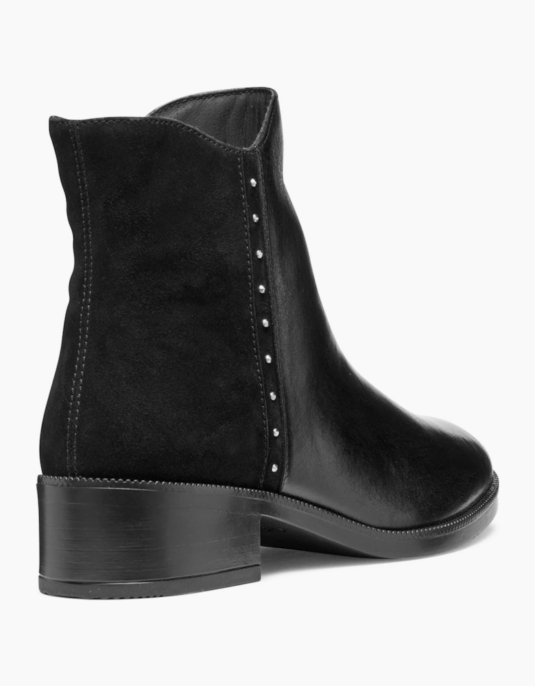Geox D Camexia Leather Women's Black Boots