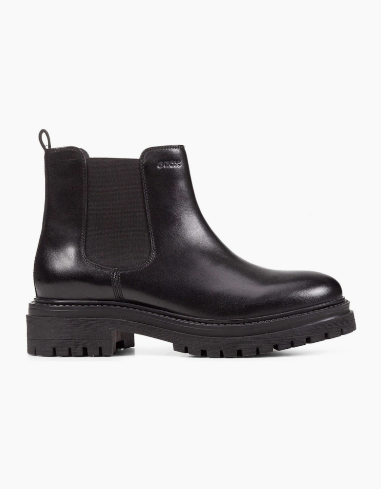 Geox D Iridea B Leather Women's Black Boots