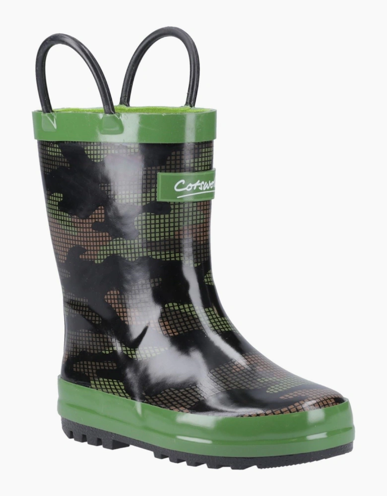 Cotswold Puddle Rubber Unisex Kid's Camouflage Wellington Boots