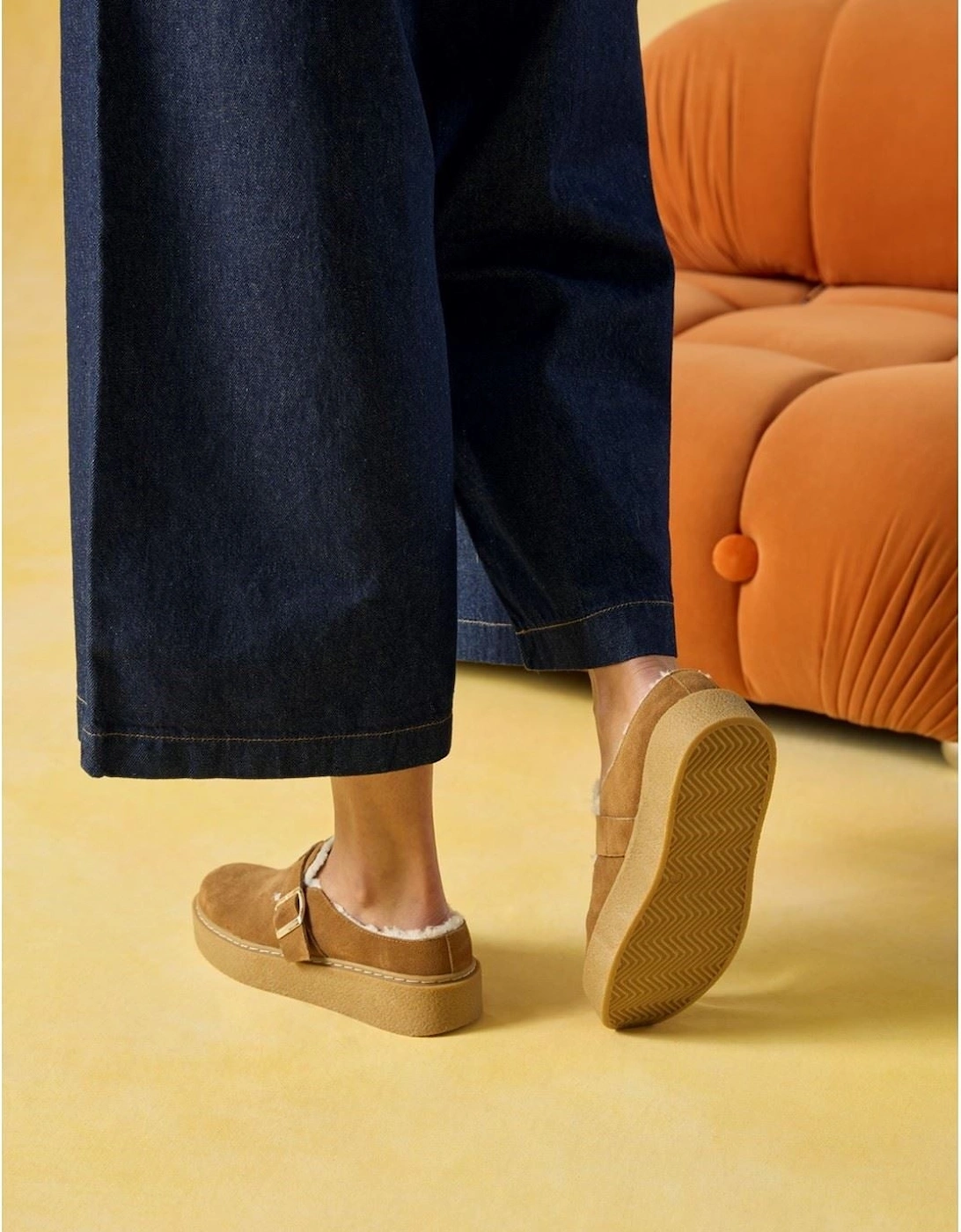 Hush Puppies Blanche Fur Leather Women's Tan Shoes