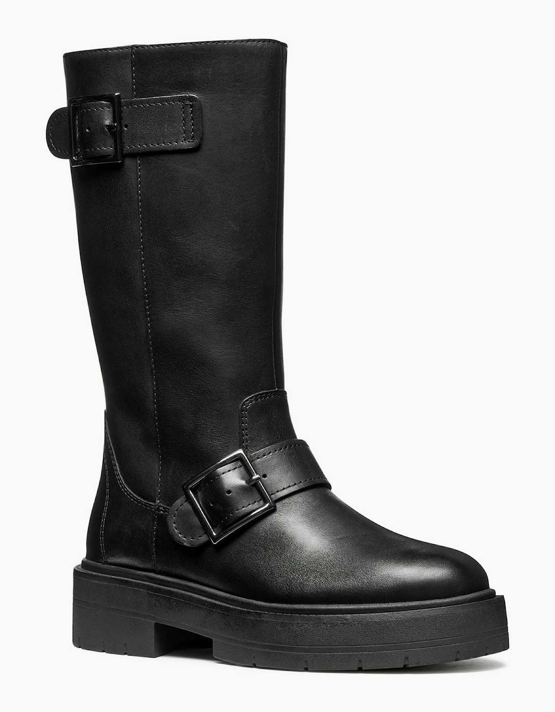 Geox Women's Black D Spherica Ec7 Leather Boots - Size 7.5
