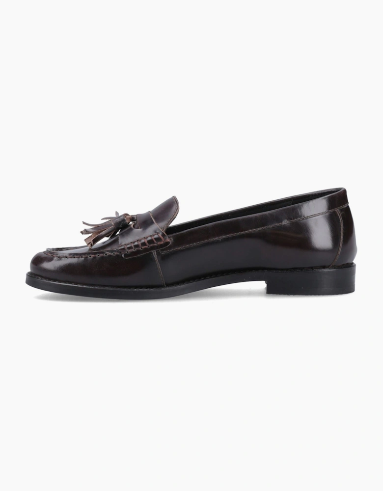 Hush Puppies Connie Leather Women's Aubergine Loafers