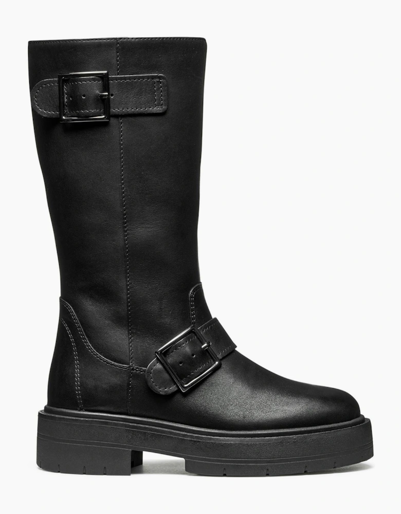 Geox D Spherica EC7 Leather Women's Black Boots