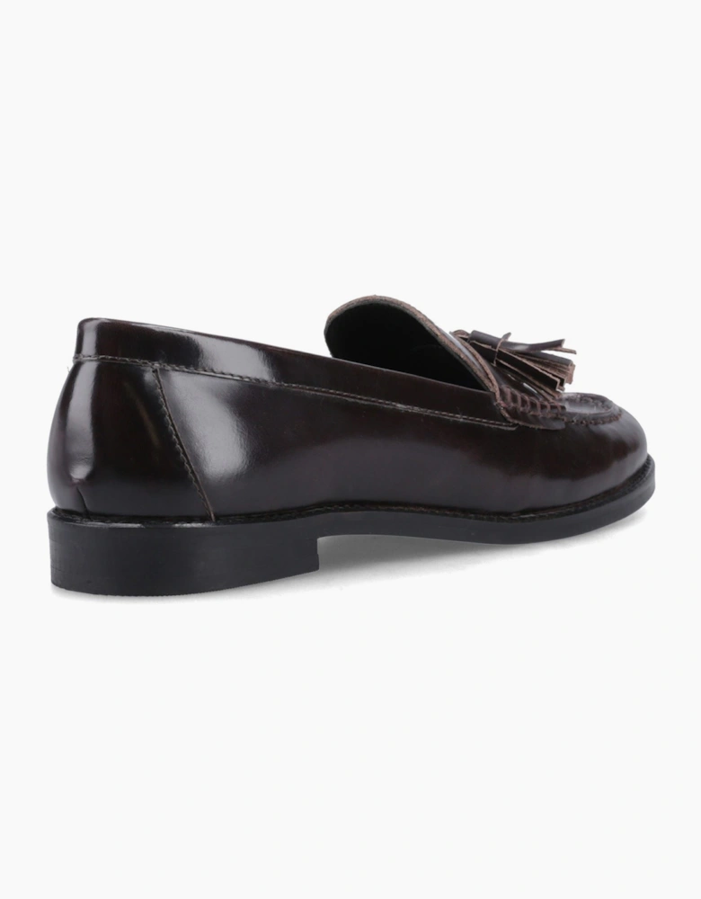 Hush Puppies Connie Leather Women's Aubergine Loafers