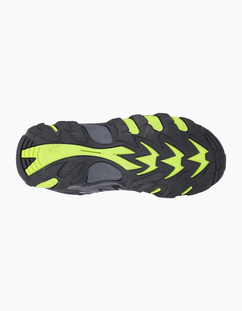 Hi-Tec Blackout Mid Polyester Boy's Black/Lime Hiking Boots