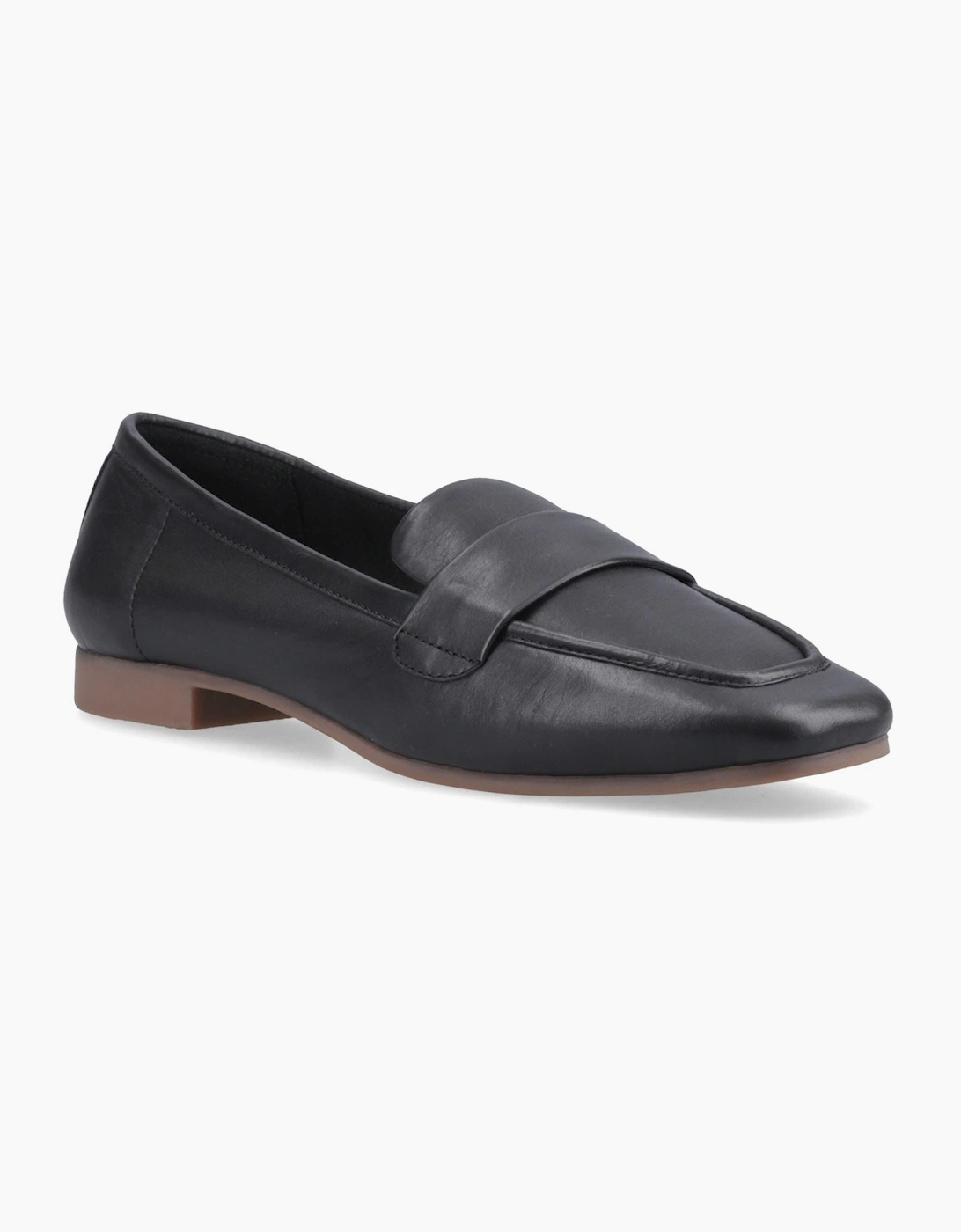 Hush Puppies Women's Black Sutton Leather Loafers - Size 7