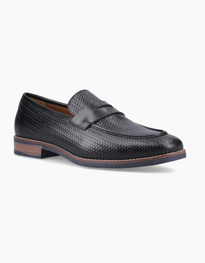 Hush Puppies Mitchell Leather Men's Black Loafers