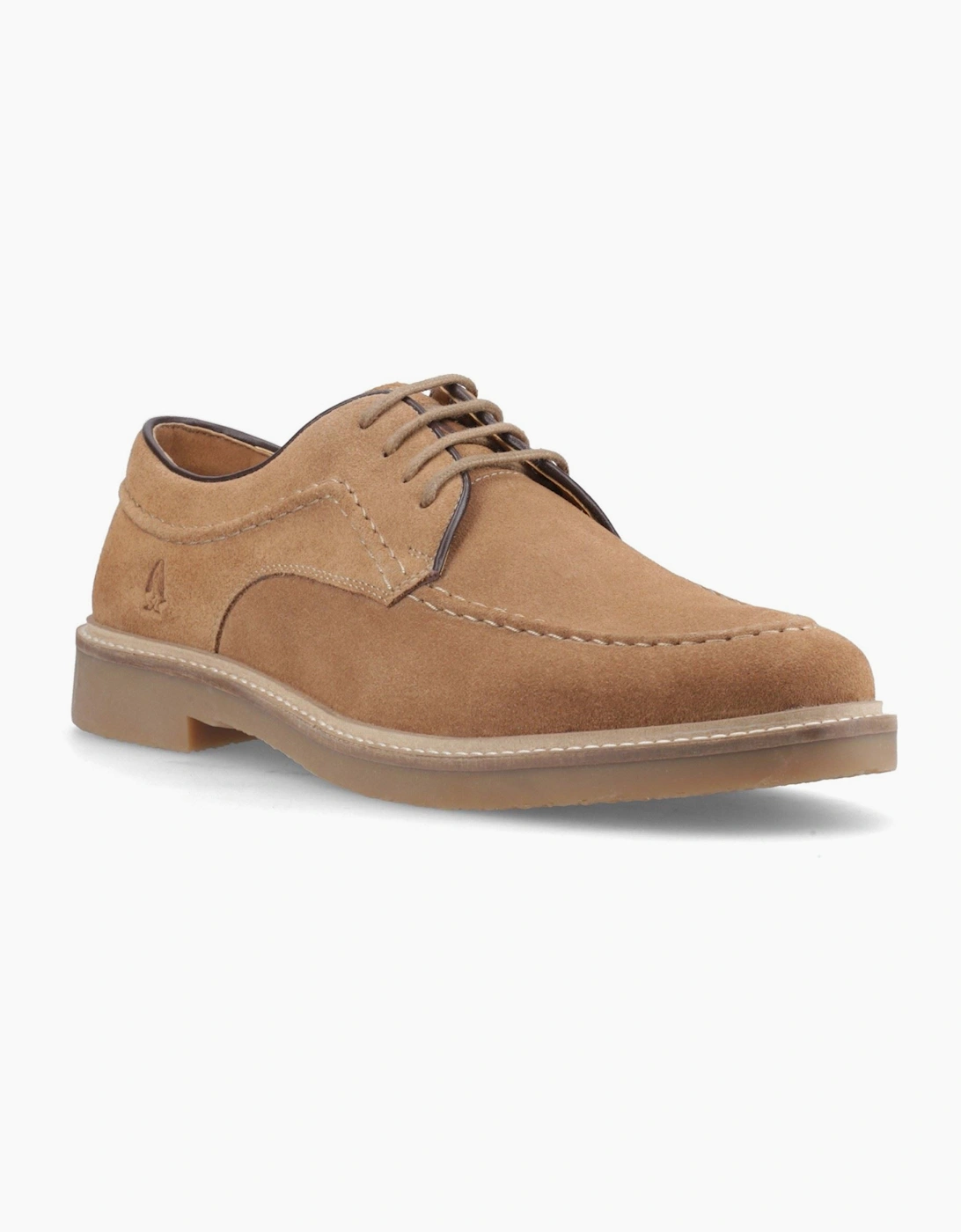 Hush Puppies Genny Leather Men's Taupe Lace-Up Shoes, 6 of 5