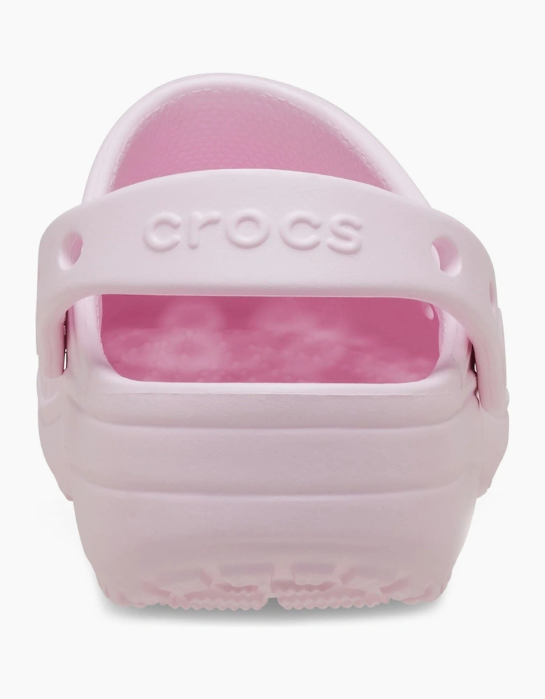 Crocs Classic Floral Cut Out EVA Unisex Kid's Pink Milk Clogs