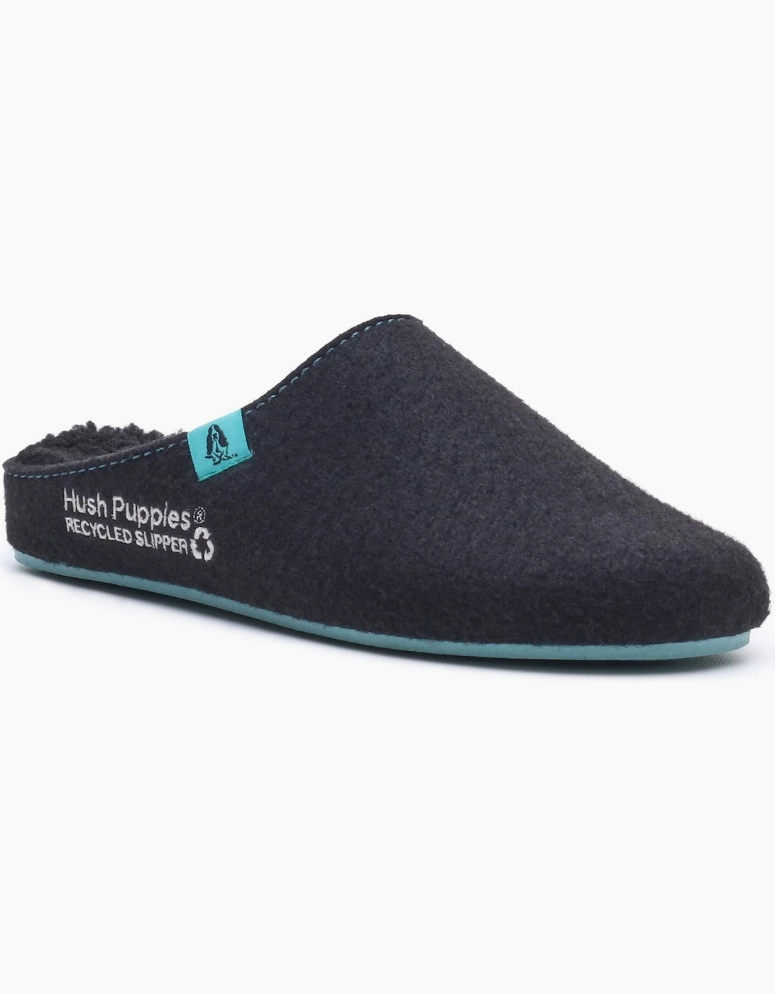 Hush Puppies The Good Polyester Men's Black Turquoise Slippers, 8 of 7