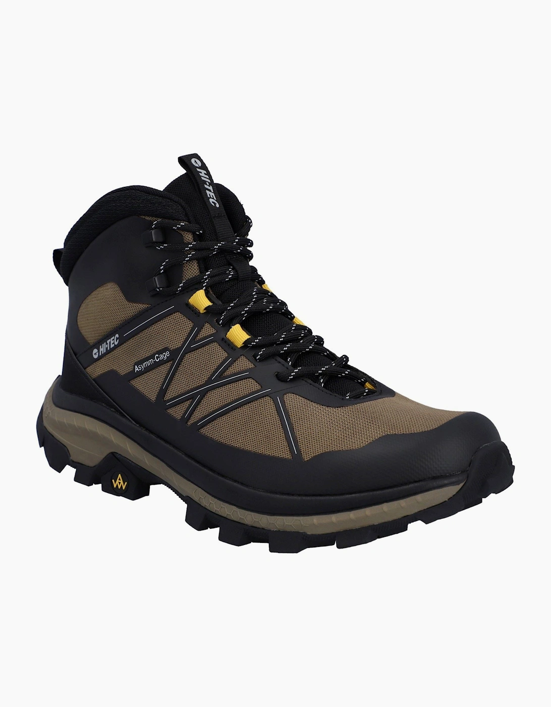 Hi-Tec Infuse Mid Polyester Men's Black/Walnut/Artisans Gold Hiking Boots, 7 of 6