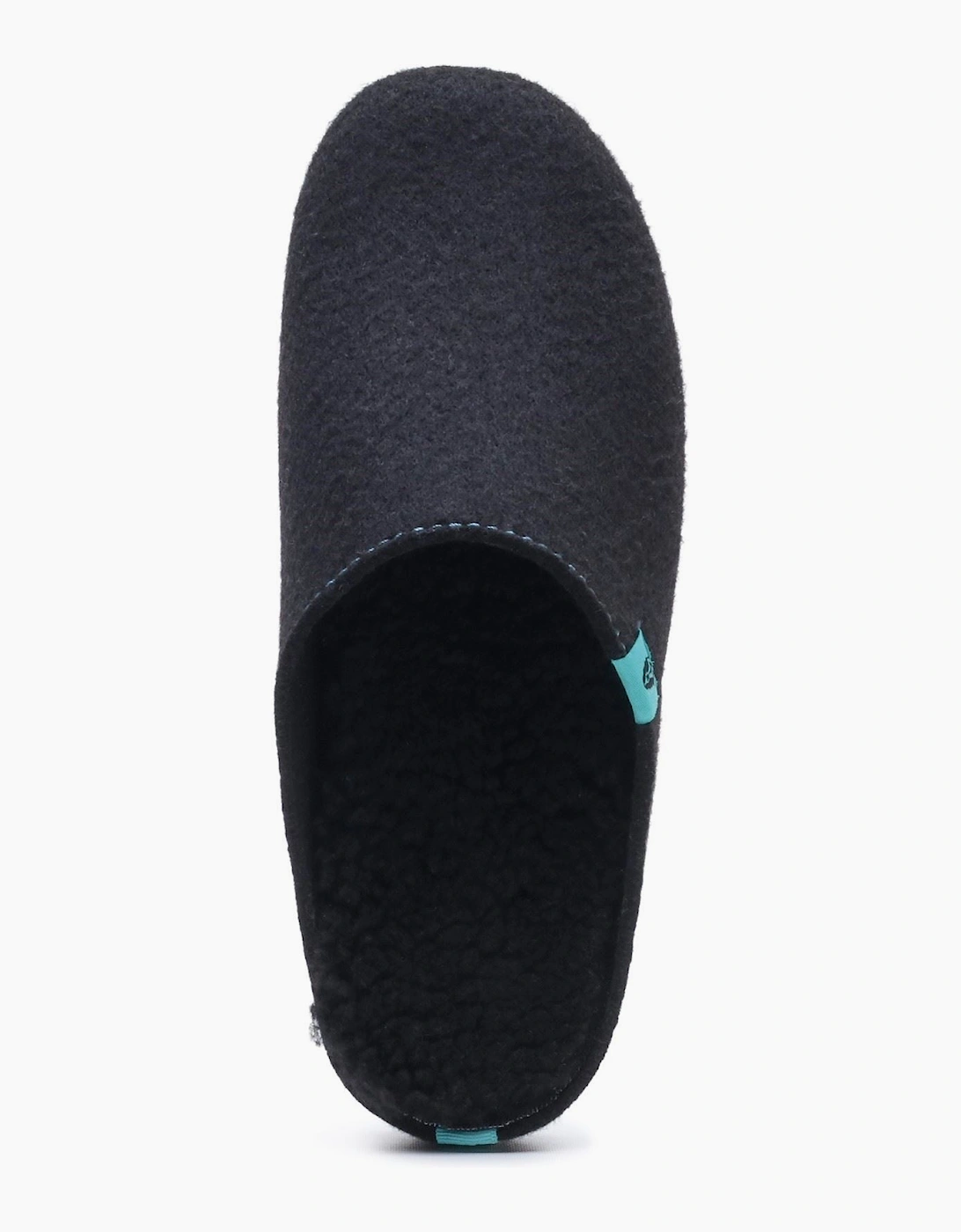 Hush Puppies The Good Polyester Men's Black Turquoise Slippers