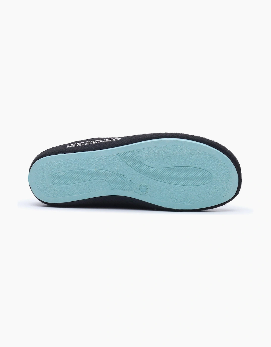 Hush Puppies The Good Polyester Men's Black Turquoise Slippers