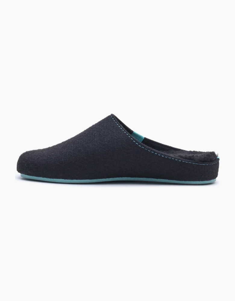 Hush Puppies The Good Polyester Men's Black Turquoise Slippers