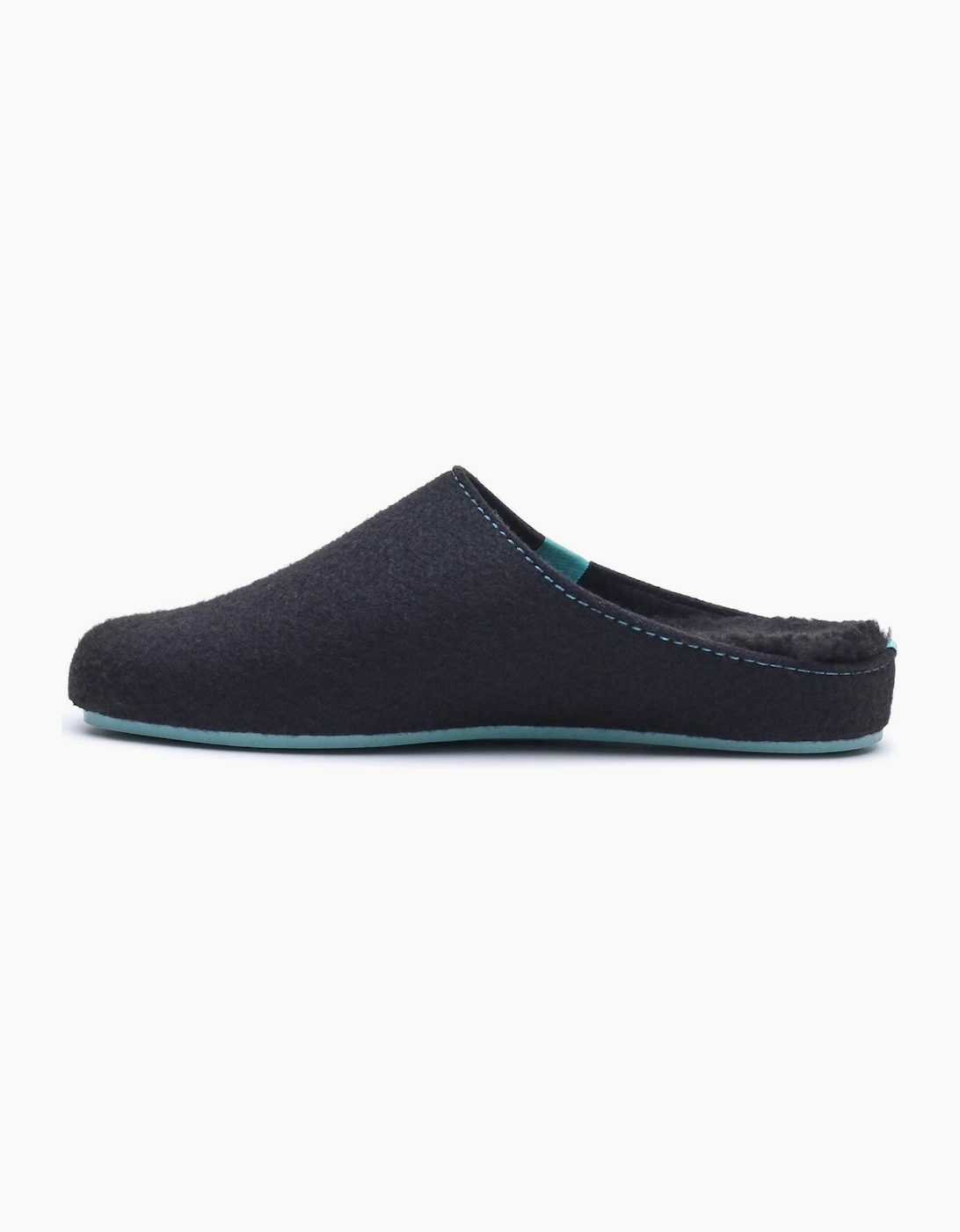 Hush Puppies The Good Polyester Men's Black Turquoise Slippers