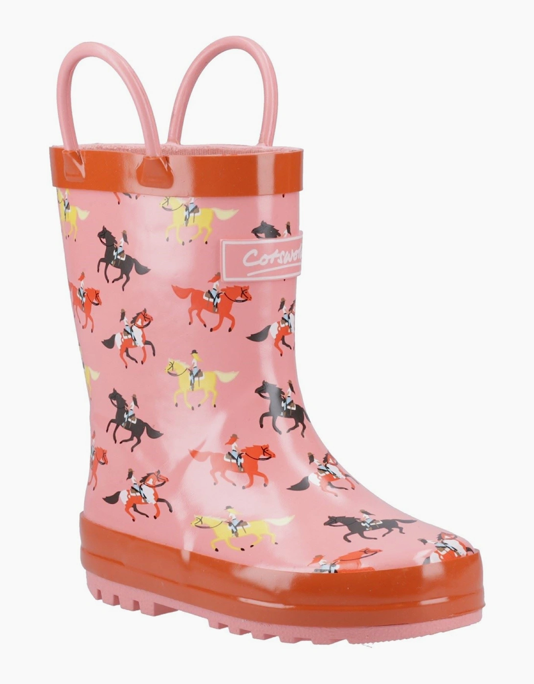 Cotswold Puddle Rubber Unisex Kid's Horses Wellington Boots, 7 of 6