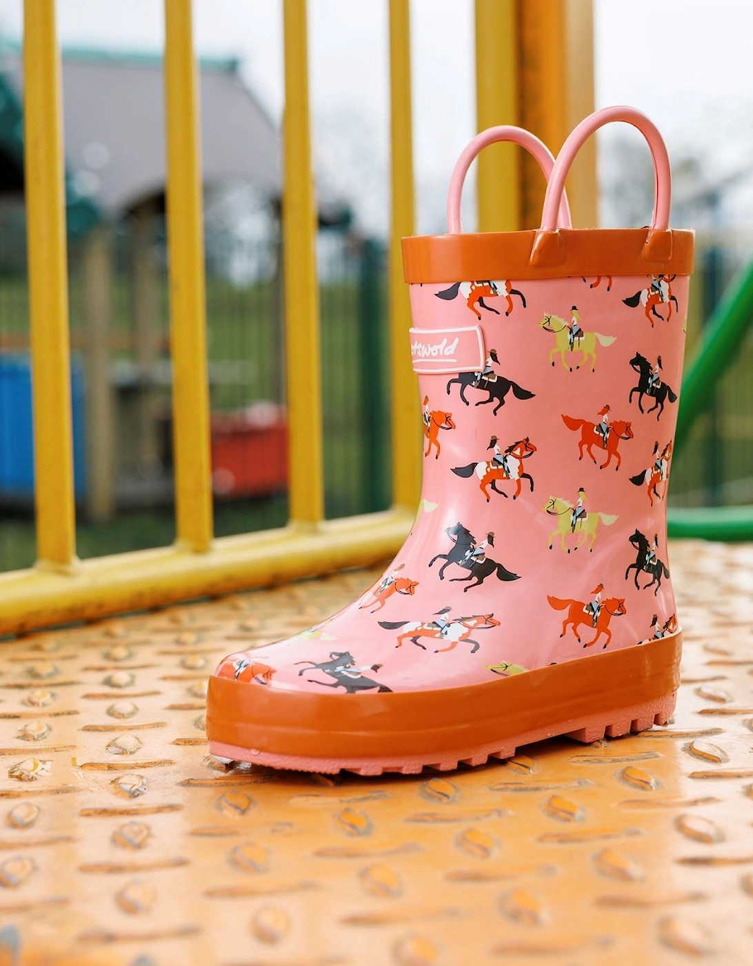 Cotswold Puddle Rubber Unisex Kid's Horses Wellington Boots