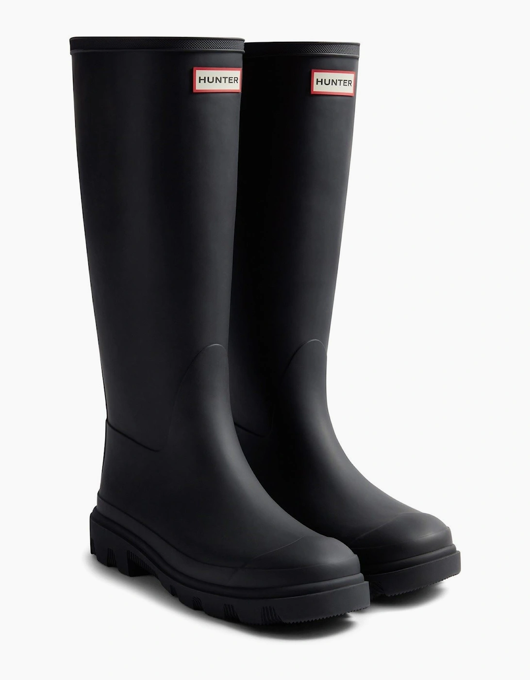 Hunter Men's Black Downpour Tall Rubber Wellington Boots - Size 11