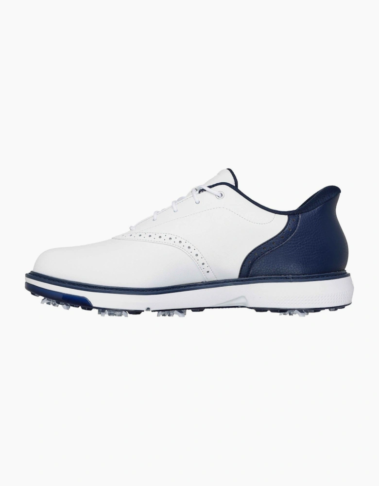 Skechers GO Golf Prestige Leather Men's White/Navy Golf Shoes
