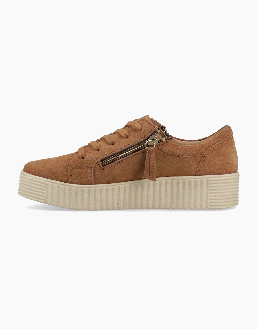 Hush Puppies Tara Suede Leather Women's Tan Trainers