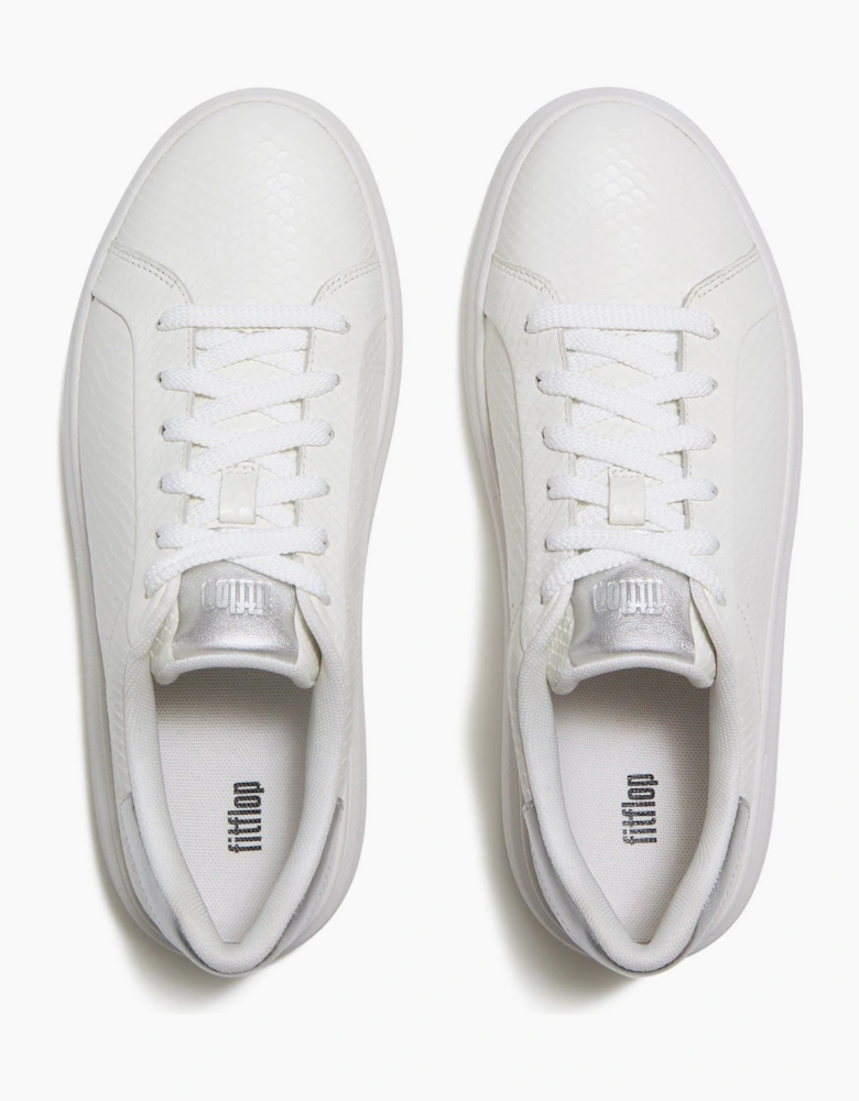 Fitflop RTG Lace Up Leather Women's Urban White/Silver Trainers